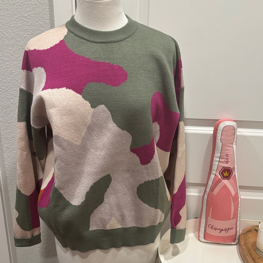 EUC THML Camouflage Crew Neck Sweater